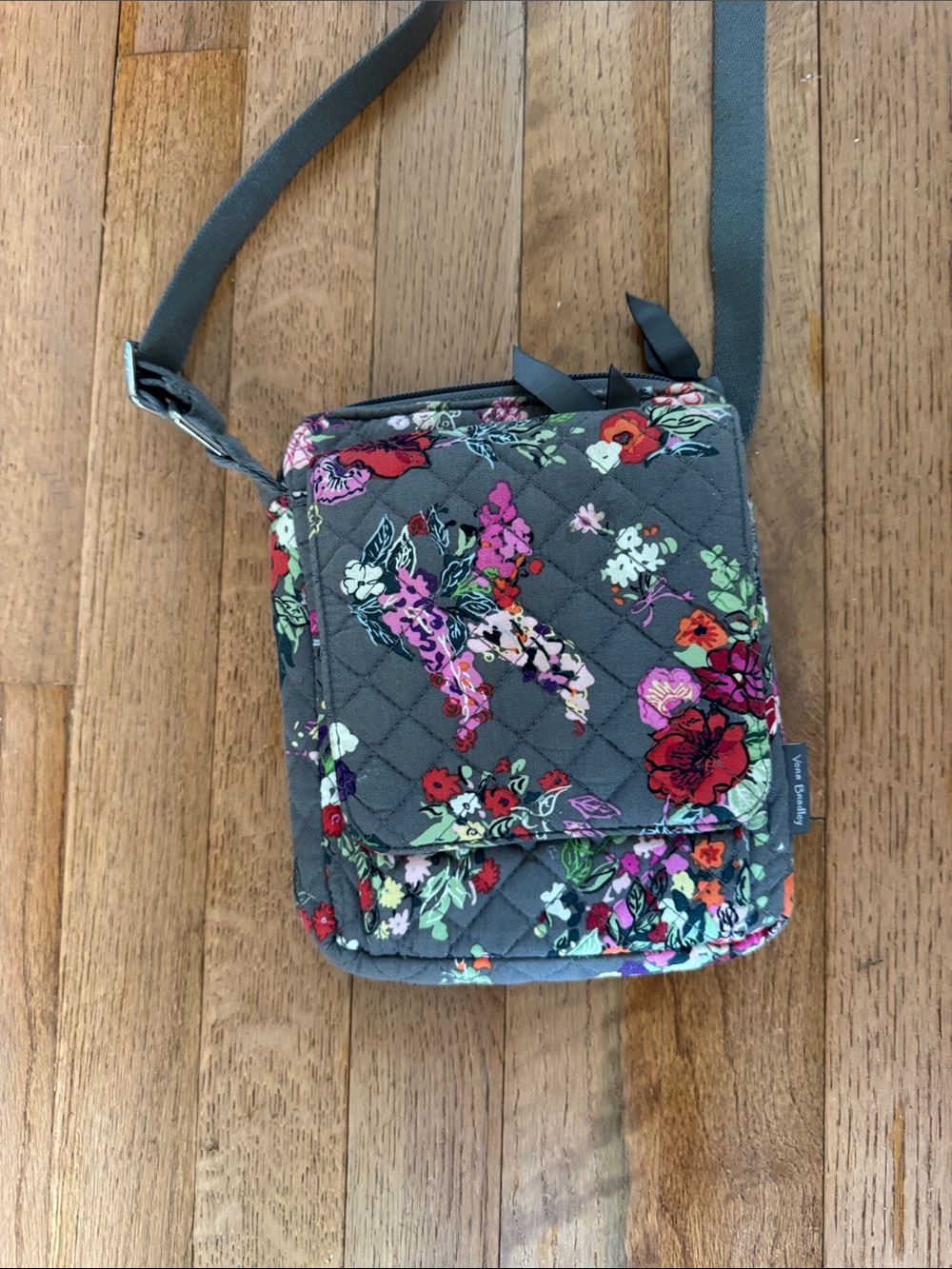 Vera Bradley Quilted Crossbody Bag - Gray
